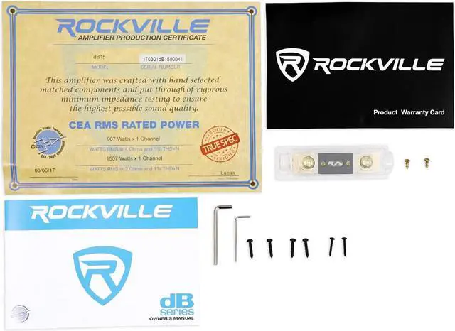 Alt view image 7 of 10 - Rockville dB15 6000 Watt/3000w RMS Mono Class D 2 Ohm Amplifier Car Audio Amp