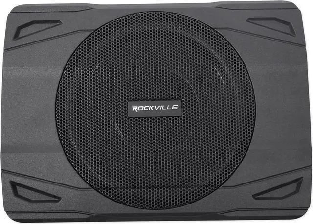 Alt view image 3 of 18 - rockville ss8p 400w 8" cast aluminum slim underseat active powered car/truck subwoofer sub