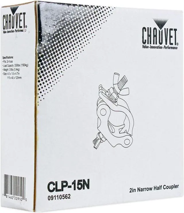 Alt view image 9 of 18 - Chauvet CLP-15N Narrow Half Coupler