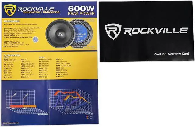 Alt view image 7 of 8 - Rockville RM104PRO 10" 600 Watt 4 Ohm SPL Car Midrange Mid-Bass Pro Speaker