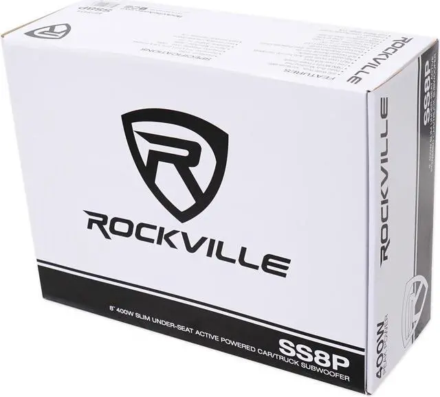 Alt view image 8 of 18 - rockville ss8p 400w 8" cast aluminum slim underseat active powered car/truck subwoofer sub