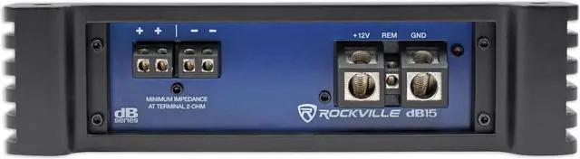 Alt view image 5 of 10 - Rockville dB15 6000 Watt/3000w RMS Mono Class D 2 Ohm Amplifier Car Audio Amp