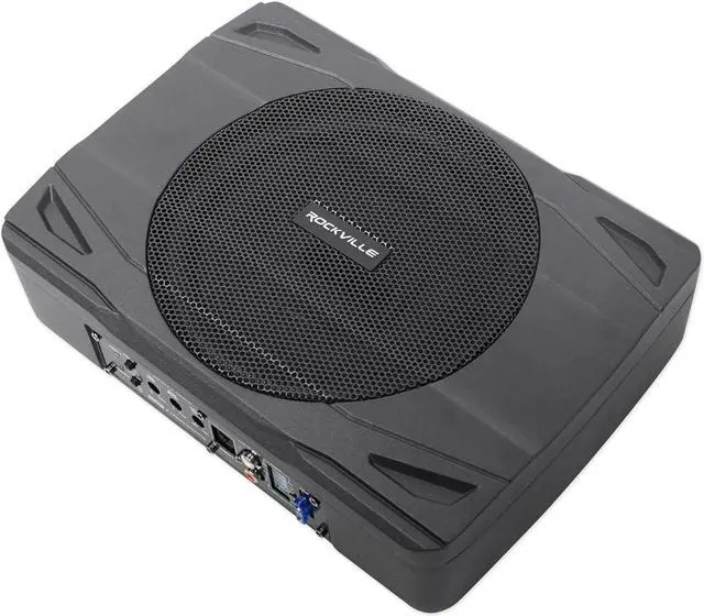 Alt view image 4 of 18 - rockville ss8p 400w 8" cast aluminum slim underseat active powered car/truck subwoofer sub