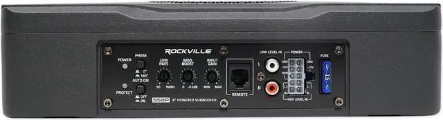 Alt view image 5 of 18 - rockville ss8p 400w 8" cast aluminum slim underseat active powered car/truck subwoofer sub