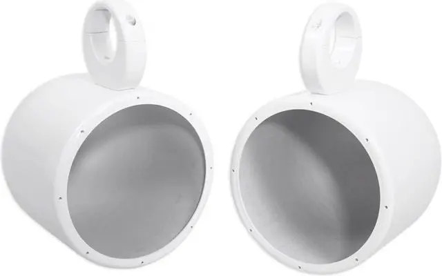 Main image of Pair Rockville MAC80W 7.7" White Aluminum Wakeboard Tower Speaker Pod Enclosures