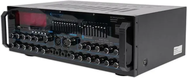 Alt view image 3 of 16 - Technical Pro MM2000BT Pro Mic Mixing Amplifier