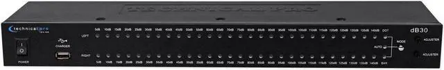 Alt view image 3 of 9 - Technical Pro DB30 1U Rack Mount dB Display with Power Supply