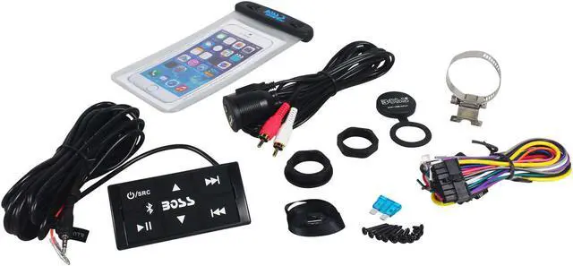 Alt view image 19 of 20 - BOSS Audio ASK904B.64 4-Channel Bluetooth Amp with 4 speakers White