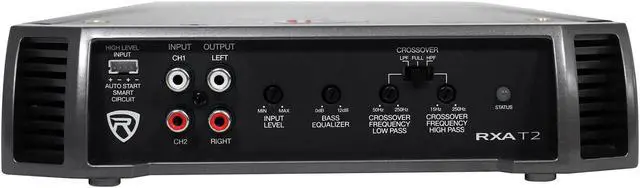 Alt view image 6 of 7 - New Rockville RXA-T2 2400 Watt Peak/1250w RMS 2 Channel Amplifier Car Stereo Amp