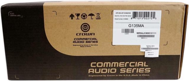 Alt view image 5 of 18 - CROWN 135MA 35WATT 3INPUT 80HM 70/100V AMP