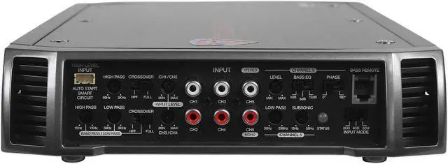 Alt view image 2 of 5 - Rockville RXH-F5 3200 Watt Peak/1600w RMS 5 Channel Amplifier Car Stereo Amp