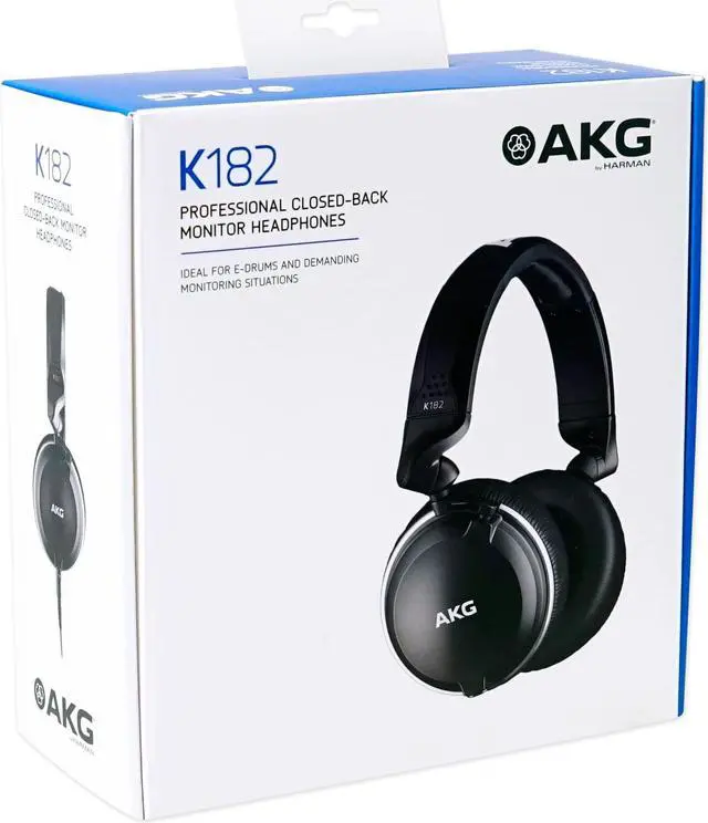 Alt view image 6 of 15 - AKG K182 Professional Closed-Back Recording Studio Monitor Headphones/Swivel