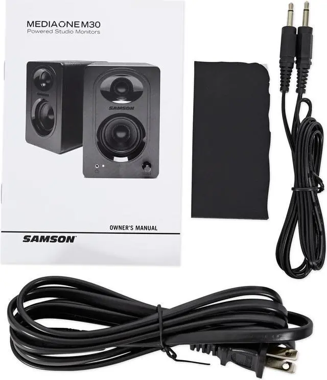 Alt view image 5 of 20 - Samson MediaOne M30 Powered Studio Monitors (Pair)
