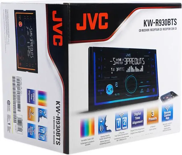 Alt view image 10 of 20 - JVC KW-R930BTS 2-Din CD Receiver featuring Bluetooth / USB / SiriusXM / Pandora / iHeartRadio / Spotify / 13-Band EQ