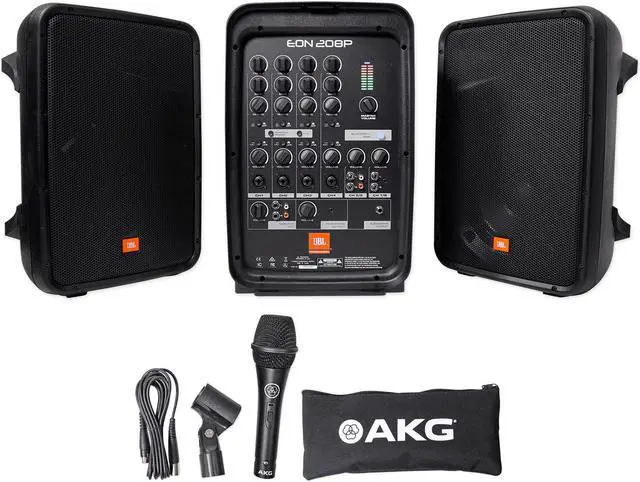 Alt view image 6 of 20 - JBL EON208P Personal PA System, Includes 2x 8" JBL Two-way Speakers and 8-Channel Mixer