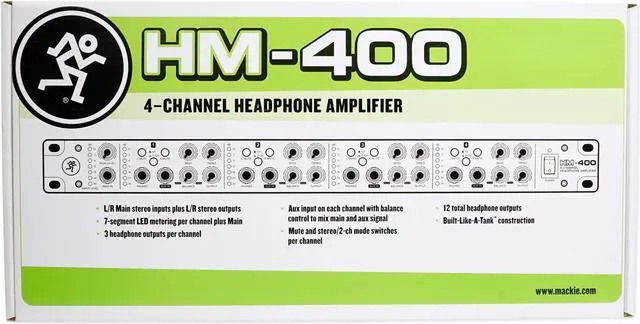 Alt view image 8 of 20 - Mackie HM-400 4-Channel Headphone Amplifier