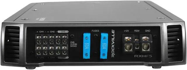 Alt view image 3 of 5 - Rockville RXH-F5 3200 Watt Peak/1600w RMS 5 Channel Amplifier Car Stereo Amp
