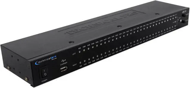 Alt view image 4 of 9 - Technical Pro DB30 1U Rack Mount dB Display with Power Supply