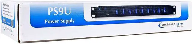 Alt view image 8 of 12 - Technical Pro Rack Mount Power Supply with 5V USB Charging Port PS9U