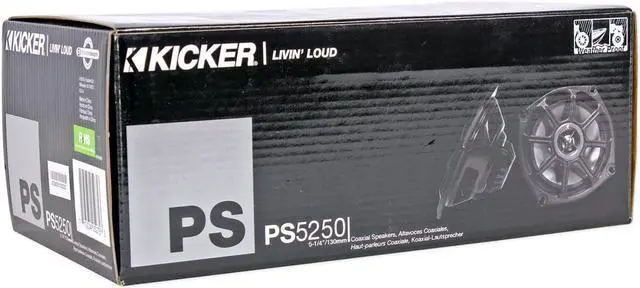 Alt view image 18 of 20 - Kicker 10 PS5250 2-Ohm 5 ¼" 2-way Marine Speakers