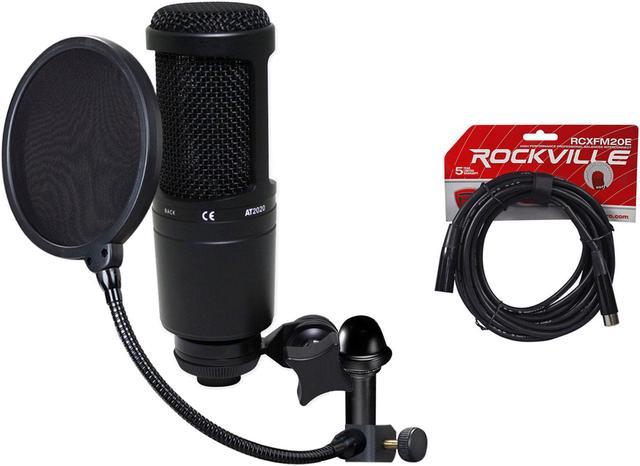 Audio-Technica AT2020 Cardioid Condenser Studio XLR Microphone, Ideal for  Project/Home Studio Applications