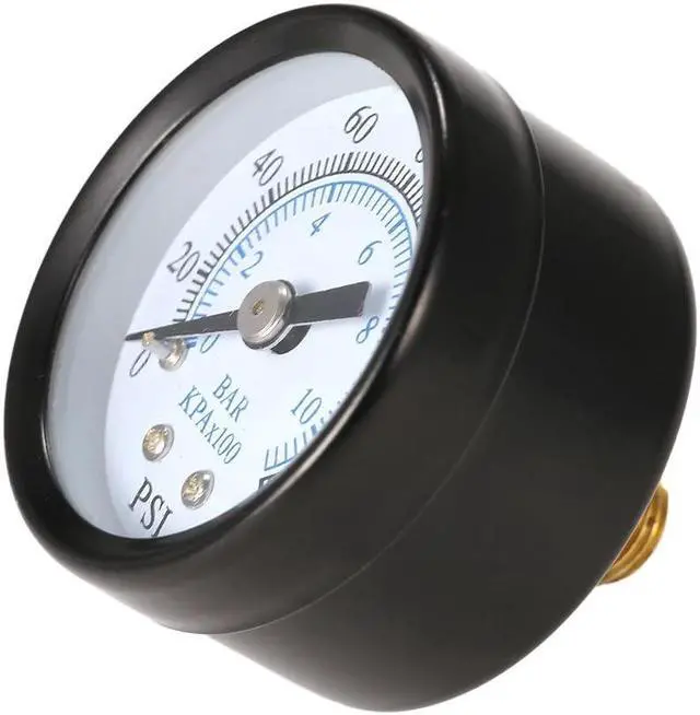Alt view image 3 of 5 - TS-40-10bar 0-160psi/0-10bar 1/8'' NPT Dial Display Pressure Gauge Measuring Manometer