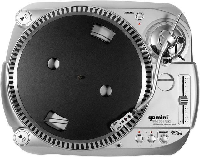 Alt view image 12 of 20 - Gemini TT-1100 USB Belt Drive Turntable Belt Drive DJ Turntable