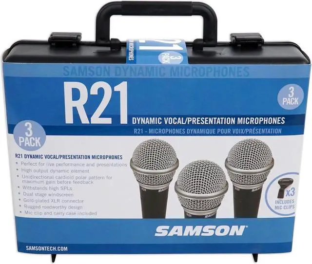 Alt view image 8 of 18 - Samson R21 3-Piece Mic Set
