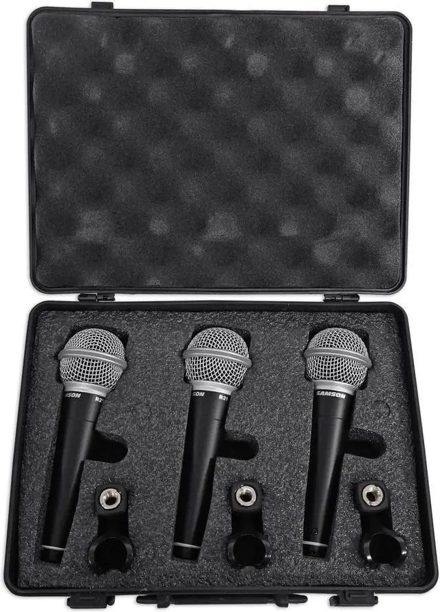 Alt view image 4 of 18 - Samson R21 3-Piece Mic Set