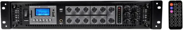 Main image of Rockville RCS180-6 180 Watt 6 Zone 70v Commercial/Restaurant Amplifier/Bluetooth