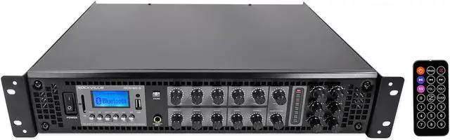 Alt view image 2 of 9 - Rockville RCS180-6 180 Watt 6 Zone 70v Commercial/Restaurant Amplifier/Bluetooth
