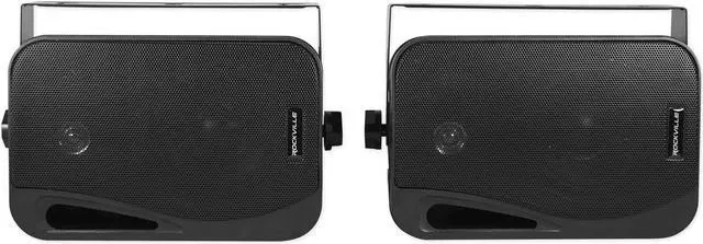 Alt view image 3 of 6 - (2) Rockville HP4S-8 BK Black 4" Outdoor/Indoor 8-Ohm Wall Mount Home Speakers