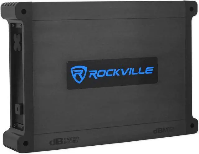 Alt view image 2 of 7 - Rockville DBM12 2000w 2 Ohm Marine/Boat Mono Amplifier Amp w/Covers+Bass Remote