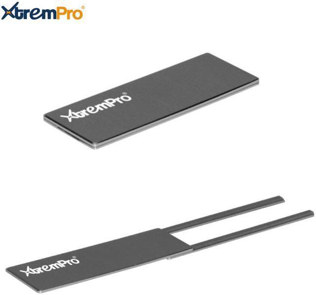 Alt view image 2 of 7 - XtremPro Webcam Cover Privacy Shield for Computer, Mac, MacBook Pro, iMac, Laptop, Surfcase Pro, Phone, 0.03 in Ultra Thin Camera Blocker Privacy Shield - 61034 (Silver)