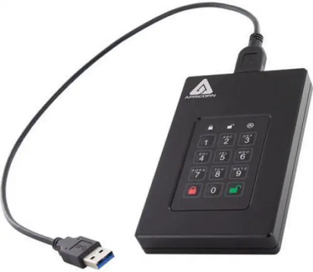 Alt view image 4 of 20 - Apricorn Aegis Fortress 2 TB Hard Drive - External - USB 3.0