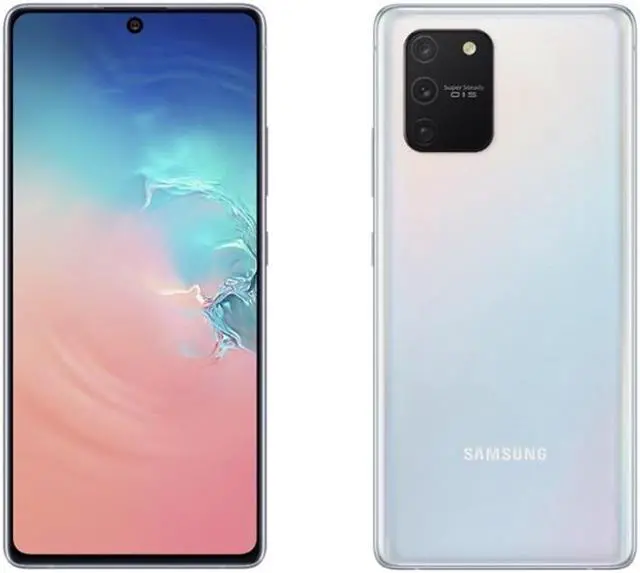 Alt view image 3 of 5 - Samsung Galaxy S10 Lite (SM-G770F/DS) 6.7" Display, 128GB Memory + 6GB RAM, 48MP Camera, 4G Version, Factory Unlock, International Version (No Warranty) - Prism White