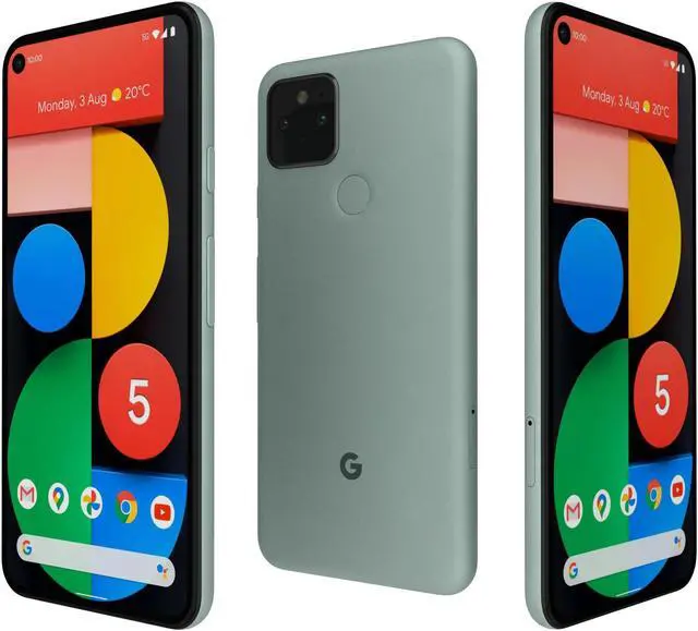 Alt view image 5 of 5 - Google Pixel 5 5G, 6" OLED Display, 128GB + 8GB RAM, 16MP Dual Camera, Qualcomm® Snapdragon™ 765G, Factory Unlocked (GSM Only | No CDMA ) International Version - Sorta Sage