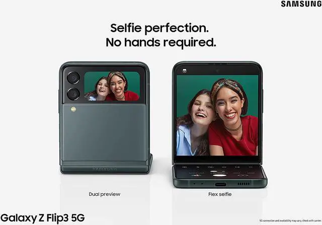 Alt view image 7 of 7 - Samsung Galaxy Z Flip 3 5G Factory Unlocked Android Cell Phone US Version Smartphone Flex Mode Intuitive Camera Compact 128GB Storage US Warranty, Phantom Black (Renewed)