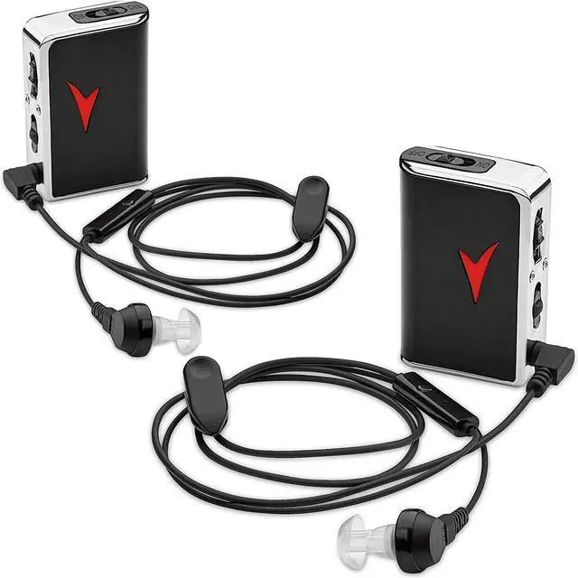 Main image of Personal Sound Amplifiers - (2 Pack) Personal Audio Amplifier Device and Voice Enhancer Device for Sound Gain of 50dB, Up to 100 Feet Away, Pocket Hearing Devices
