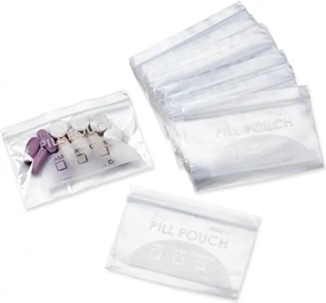 Alt view image 5 of 5 - Pill Bag Pouch, Reusable Plastic Pill Organizer Bags, Size 3 X 2 3 Mil (Pack of 100)