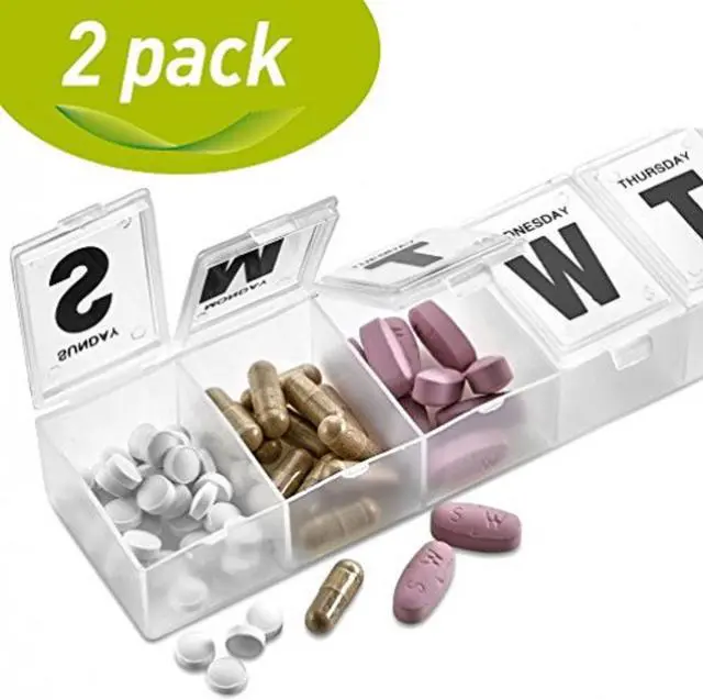 Main image of MEDca 7-day Pill Organizer Weekly Pill Planner PACK OF 2