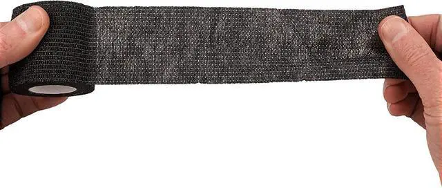 Main image of Self-Adherent Cohesive Bandage - Pack of 12 Rolls - 1" Wide x 5 Yards - Athletic Sports Tape for Medical Use, Sports, First Aid and Helps Protect Skin, Black