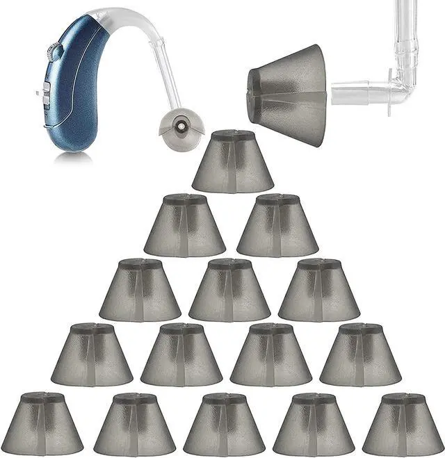 Main image of MEDca Hearing Aid Standard Receiver Tulip Domes Compatible with GN Resound Sure Fit - 20-Pcs Universal Invisible Tip Replacement Ear Domes for BTE PSAP Hearing Amplifiers and Open Fit Models