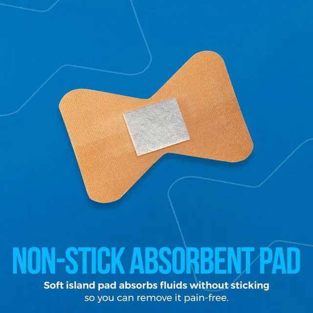 Alt view image 5 of 7 - Flexible Fabric Finger Bandages - 100 Count Box of Flex Fabric Adhesive Bandages Cuts, Scrapes, Care and to Protect Wounds