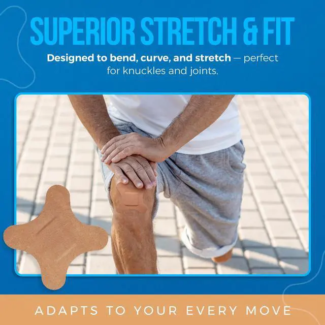 Alt view image 3 of 7 - Flexible Knuckle Fabric Bandages - 50 Count Box of Flex Fabric Adhesive Bandages Knuckle Bandages for Finger Care and to Protect Wounds