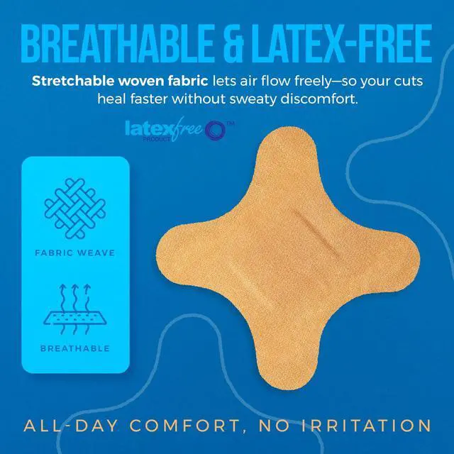 Alt view image 2 of 7 - Flexible Knuckle Fabric Bandages - 50 Count Box of Flex Fabric Adhesive Bandages Knuckle Bandages for Finger Care and to Protect Wounds