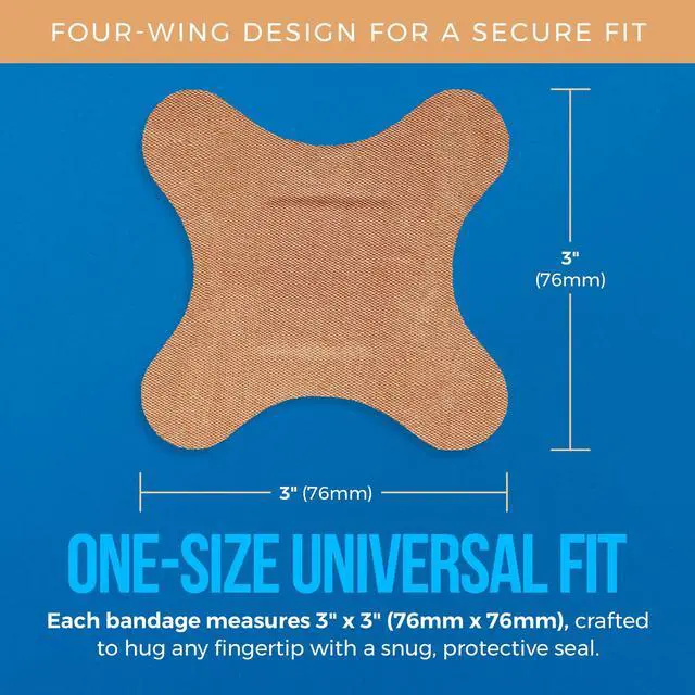 Alt view image 4 of 7 - Flexible Knuckle Fabric Bandages - 50 Count Box of Flex Fabric Adhesive Bandages Knuckle Bandages for Finger Care and to Protect Wounds