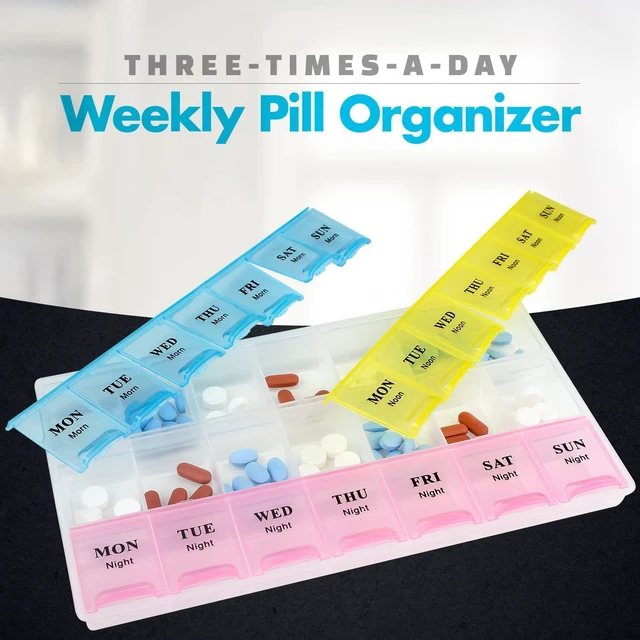 Alt view image 2 of 7 - MEDca Weekly Pill Organizer, Three-Times-a-Day, 1 Pill Organizer