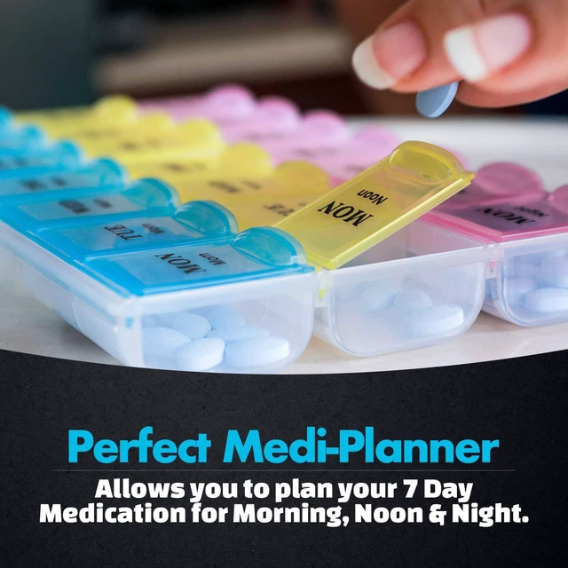 Alt view image 5 of 7 - MEDca Weekly Pill Organizer, Three-Times-a-Day, 1 Pill Organizer