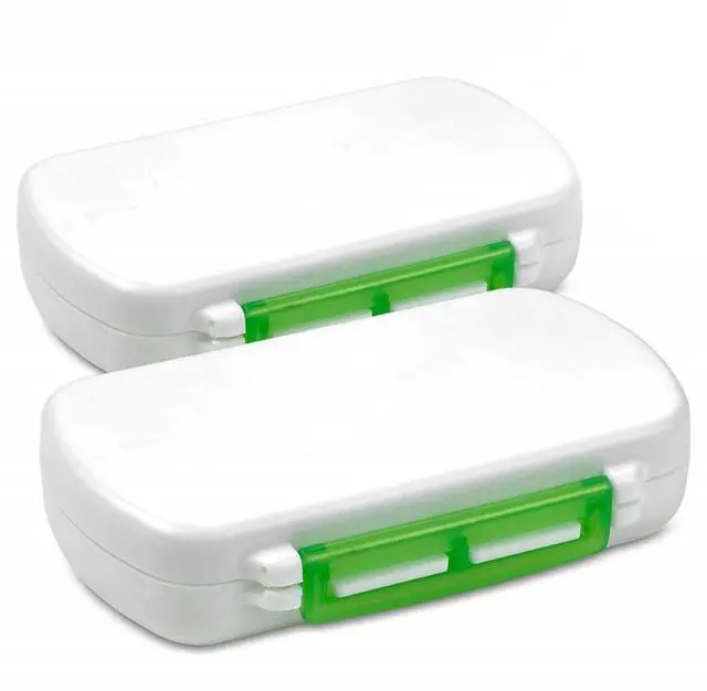 Main image of Pill Boxes- Pack of 2 Waterproof Medicine Pill Holder Cases, BPA-Free Daily Tablet Holder Storage Organizer Dispenser for Medications, Supplements, & Vitamins, Ideal for Travel by MEDca
